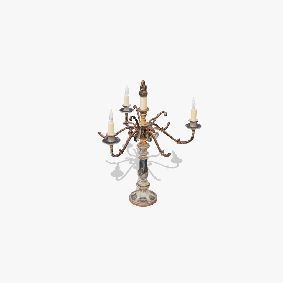 Antique Candle Holder with Detailing Model Pack
